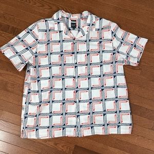 GAP - Short Sleeve, Patterned Casual Button Down Shirt - Men's Size XL